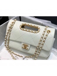 Fake Luxury Chanel Chain Small Flap Bag AS1466 White 2020 AQ03412