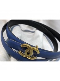 Fashion Chanel CC Belt 15mm Width Blue 2018 Belt AQ01678