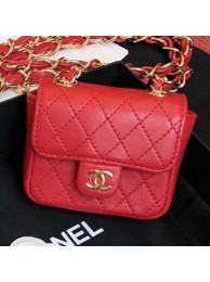 Fashion Chanel Quilting Lambskin Super Mini Waist Bag Red 2019 Collection AQ03893