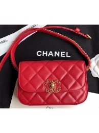 Fashion Replica Chanel Chain Infinity Waist Bag AS0973 Red 2019 AQ01361