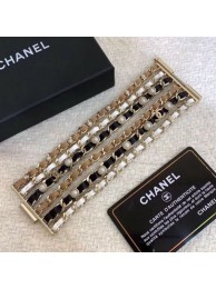 High Imitation Chanel Chain Leather Wide Bracelet AB2383 2019 Collection AQ01443