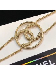 High Imitation Chanel Square Crystal CC Round Bracelet Gold/Crystal White 2019 Collection AQ02325