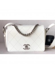 High Quality Chanel Quilted Flap Bag with Adjustable Strap AS0574 White 2019 AQ01070