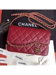 High Quality Chanel Quilted Lambskin Tassel Wallet on Chain WOC AP0278 Burgundy 2019 Collection AQ03850