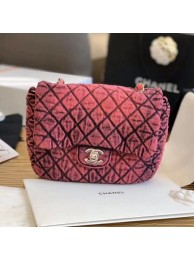 High Quality Fake Chanel Quilted Denim Small Flap Bag Red 2020 Collection AQ03055