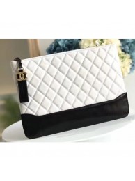 High Quality Imitation Chanel Aged Calfskin Gabrielle Pouch Clutch Small Bag A84287 White AQ00658