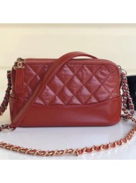 High Quality Imitation Chanel Gabrielle Clutch on Chain/Mini Bag in Vintage Leather A94505 Red 2019 Collection AQ02309