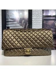 Hot Chanel Quilted Calfskin Maxi Classic Flap Boarding Bag A91169 Champagne Gold 2020 Collection AQ02714