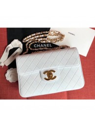 Hot Fake chanel vintage classic flap bag white AQ03698