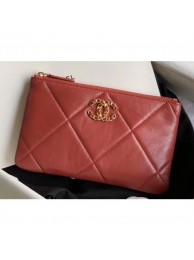 Hot Replica Chanel 19 Lambskin Small Pouch Bag AP1059 Red 2020 AQ04363