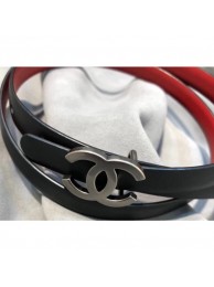 Hot Replica Chanel CC Belt 15mm Width Black/Red 2018 AQ01237