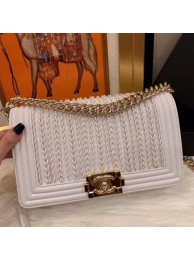 Imitation Chanel Boy Chanel Handbag A67086 White 2019 Collection AQ02419