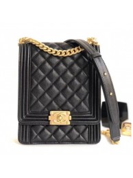 Imitation Chanel Boy North/South Flap Shoulder Bag AS0130 Black 2019 AQ03352