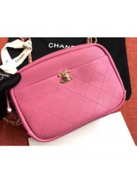 Imitation Chanel Casual Trip Medium Camera Case Bag AS0140 Dark Pink 2019 AQ02696