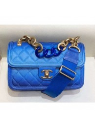 Imitation Chanel Caviar Sunset On The Sea Small Classic Flap Bag Blue 2019 AQ00829