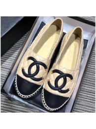 Imitation Chanel CC Filigree Espadrilles Beige/Black 2019 AQ03410