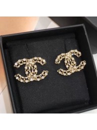 Imitation Chanel Chain Crystal CC Stud Earrings 01 2020 Collection AQ02871