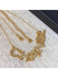 Imitation Chanel Crystal Logo Necklace 60 2020 Collection AQ02522