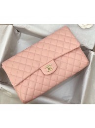 Imitation Chanel Grained Calfskin Classic Clutch Bag A57650 Pink 2019 AQ01456