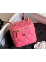 Imitation Chanel Grained Calfskin Mini Vanity with Classic Chain Bag AP1340 Pink 2020 AQ01432