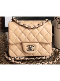 Imitation Chanel Lambskin Mini Classic Flap Bag A1115 Beige AQ01878