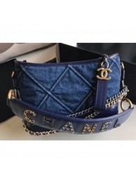 Imitation Chanel Logo Handle Gabrielle Small Hobo Bag AS0865 Denim 2020 AQ04133