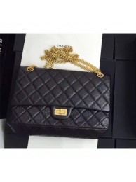 Imitation Chanel Original Quality 2.55 Reissue Size 227 calfskin Bag Black with gold hardware AQ02832