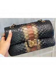 Imitation Chanel Python Classic Flap Medium Bag A1112 27 AQ02678