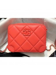 Imitation Chanel Square Leather Mini Box Bag Matte Hardware AP1132 Red 2020 AQ02642