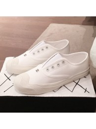 Imitation Chanel Vintage Canvas Slip-on Sneakers White 2020 Collection AQ01513