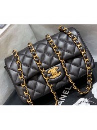 Imitation Fashion Chanel Original Quality Small Classic Flap Bag 1116 in Sheepskin Black with Gold Hardware AQ03567