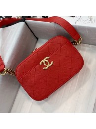 Imitation High Quality Chanel Grained Calfskin Waist Bag/Belt Bag AS0311 Red 2019 Collection AQ01367