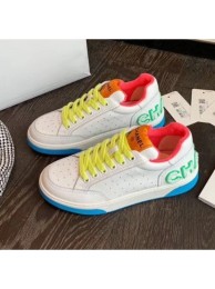 Knockoff AAA Chanel Multicolor Calfskin Leather Sneaker G35934 White/Blue/Yellow 2020 Collection AQ03966