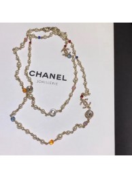 Knockoff Best Quality Chanel Colored Crystal Long Necklace 2020 Collection AQ01850