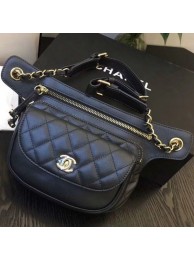 Knockoff Chanel Metallic Aged Calfskin Waist Bag/Belt Bag AS0814 Black 2019 Collection AQ03161