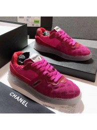 Knockoff Chanel Quilted Suede Low-top Sneakers G35190 Pink 2019 Collection AQ02306