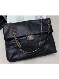 Knockoff Top Chanel Calfskin Quilting Leather Flap Bag Black 2020 AQ02566