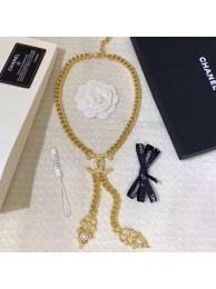 New Chanel Cutout Metal Long Necklace AB3130 2020 Collection AQ03407