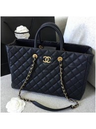 Replica AAA Chanel Caviar Calfskin Quilting Large Shopping Bag Black 2019 AQ03925