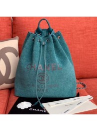 Replica Best Chanel Cambo Canvas Backpack Blue 2020 Collection AQ03270