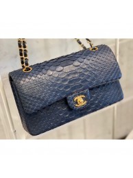 Replica Best Chanel Python Classic Flap Medium Bag A1112 37 AQ04050