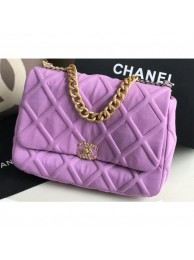 Replica Chanel 19 Maxi Jersey Flap Bag AS1162 Mauve 2020 AQ02449