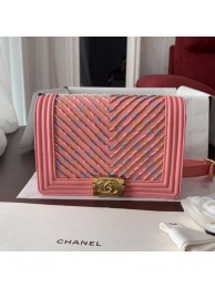 Replica Chanel Boy Waist Bag AS0093 Pink 2019 Collection AQ01146