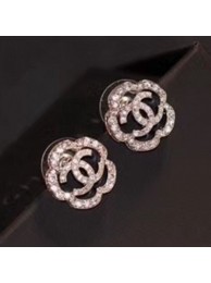 Replica Chanel Camellia Crystal Stud Earrings 2020 Collection AQ02476