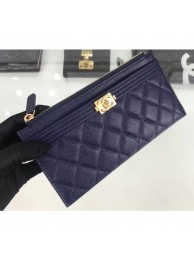 Replica Chanel Caviar Leather Boy Pouch Clutch Bag A84478 Navy Blue AQ01902