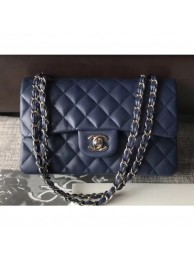 Replica Chanel Caviar Leather Classic Flap New Small Bag A01113 Haze Blue/Silver 2018 AQ02812