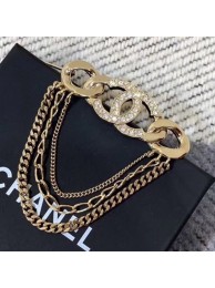 Replica Chanel CC Chain Brooch AB1404 Gold/Crystal 2019 Collection AQ03257