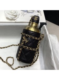 Replica Chanel Chain and Quilted Lambskin Bottle Shaped Clutch with Chain Black 2020 Collection AQ04058