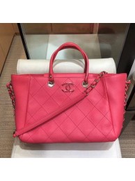 Replica Chanel Chevron Pleated Bucket Bag Pink 2019 Collection AQ03376