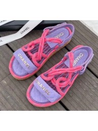 Replica Chanel Cord Sandals G34602 Purple/Fuchsia 2020 AQ02865